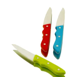 Mr. Handy 3-Piece Stainless Steel Paring Knife Set - Ultra-Sharp, Ergonomic Design for Precision Cutting and Peeling