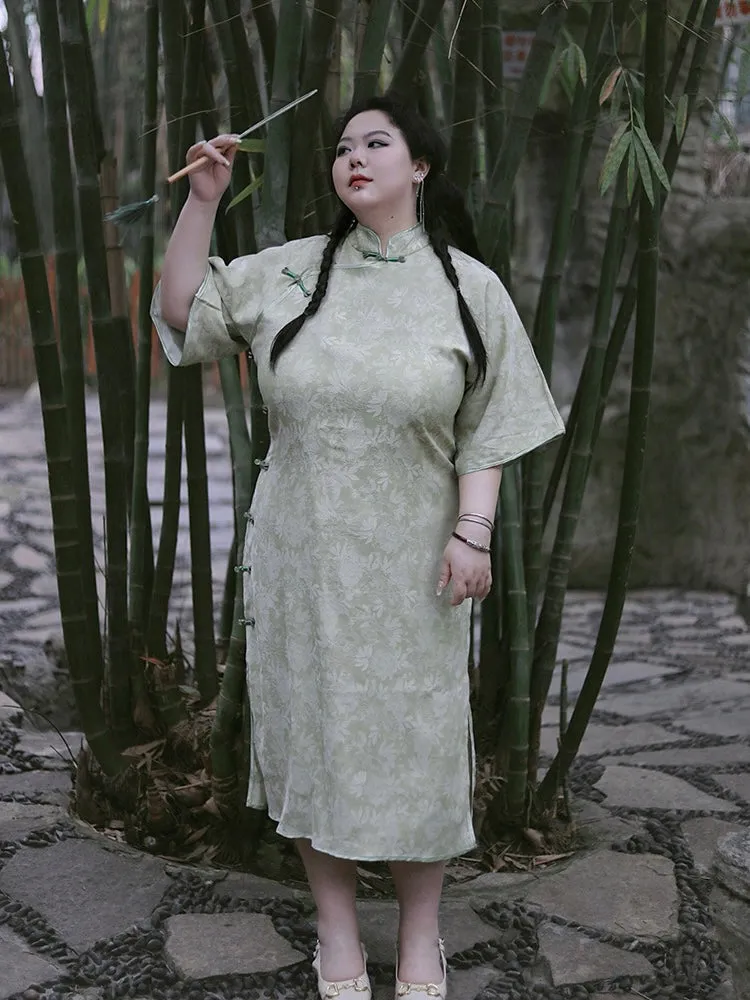 3/4 Sleeve Cheongsam Dress, Lilian (Preorder)