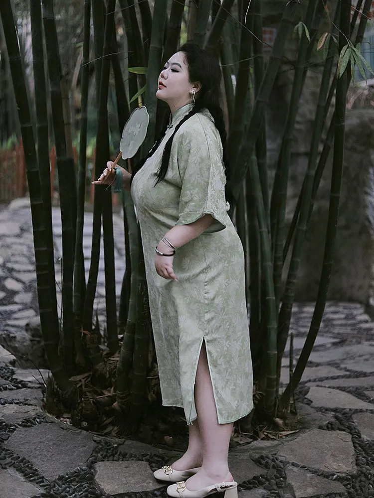 3/4 Sleeve Cheongsam Dress, Lilian (Preorder)