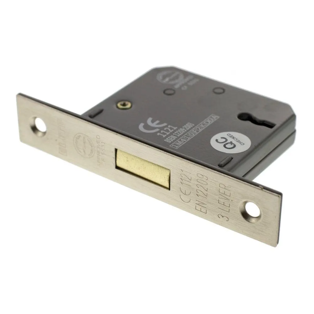 Atlantic 2.5" CE Elite 3 Lever Key Deadlock (Satin Nickel)