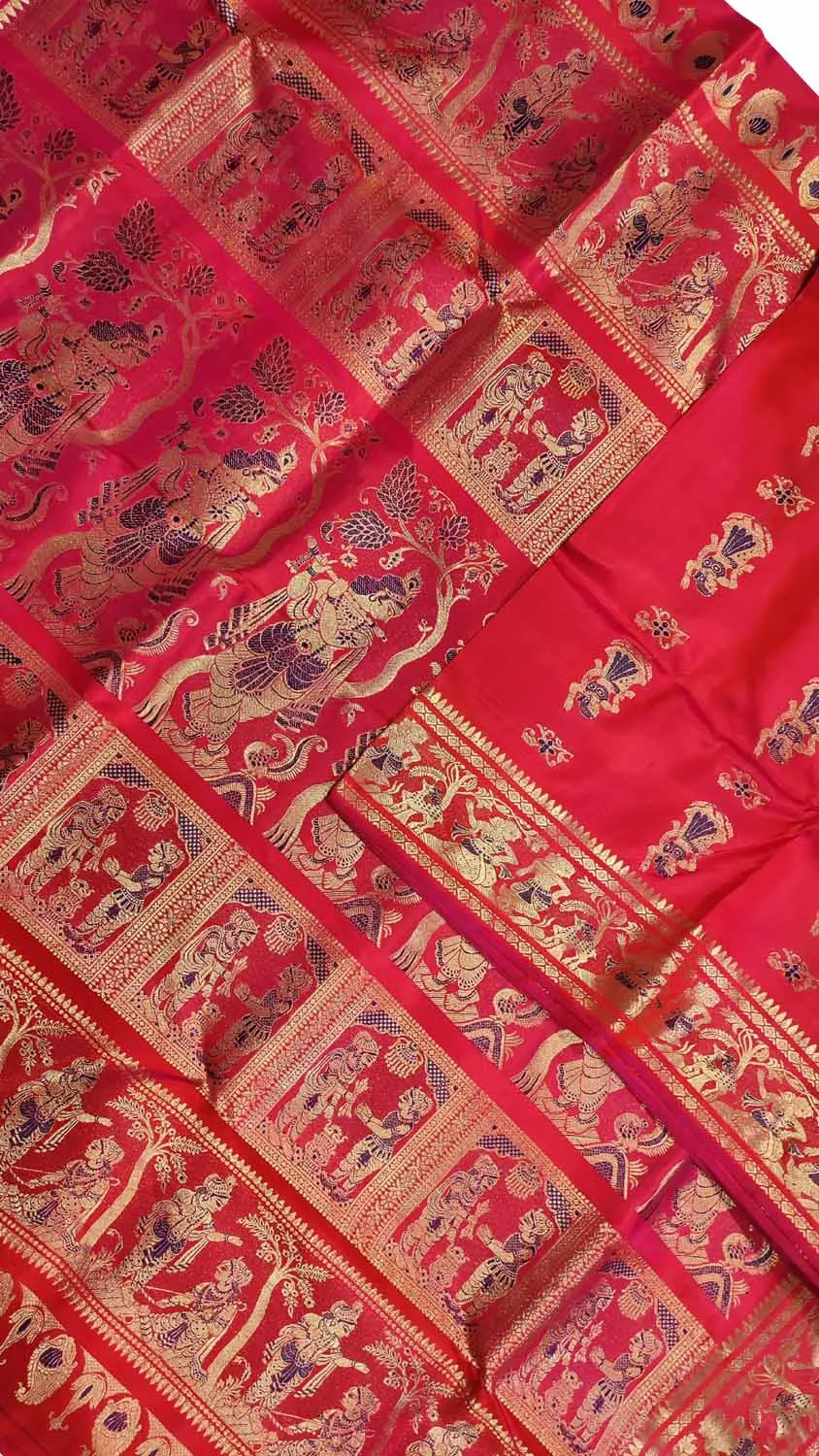 Handloom Swarnachari Silk Saree in Elegant Pink - Exquisite Traditional Attire