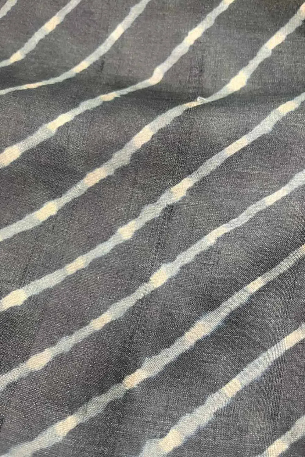 Premium Black Leheriya Tie-Dye Pure Tussar Silk Fabric (1 Meter) – Elegant Handcrafted Textile for Fashion and Drapery