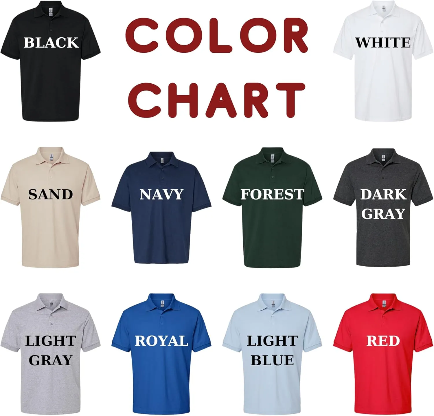 Custom Embroidered Polo Shirt Add Your Personalized Own Embroidery Text & Logo for Adult Unisex Golf T-Shirt