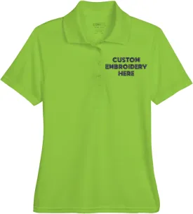 Custom Embroidered Women's Dri Fit Polo Shirt, Personalized Business Logo Shirt, Ladies Performance Polos, Women Golf Shirt