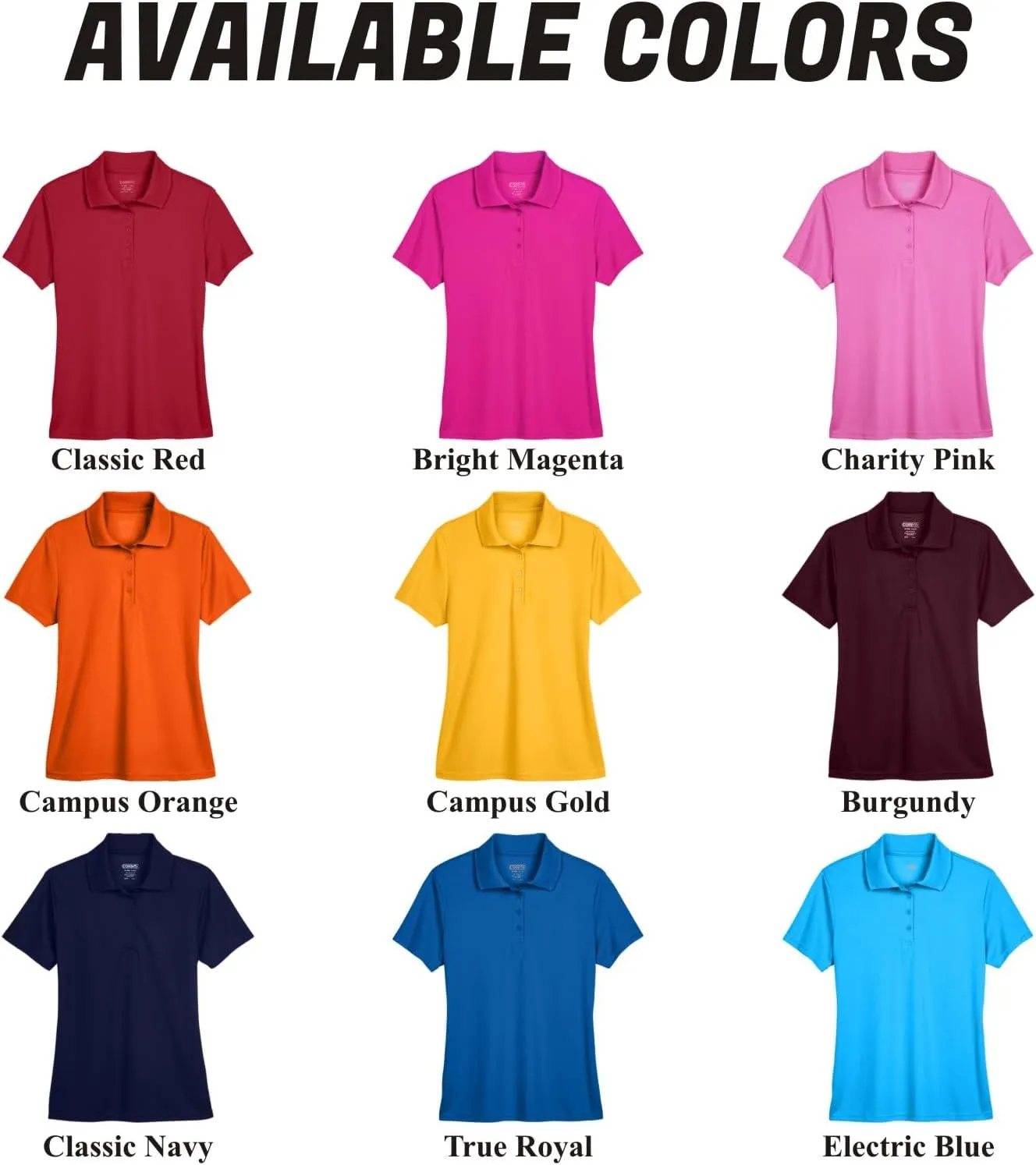 Custom Embroidered Women's Dri Fit Polo Shirt, Personalized Business Logo Shirt, Ladies Performance Polos, Women Golf Shirt