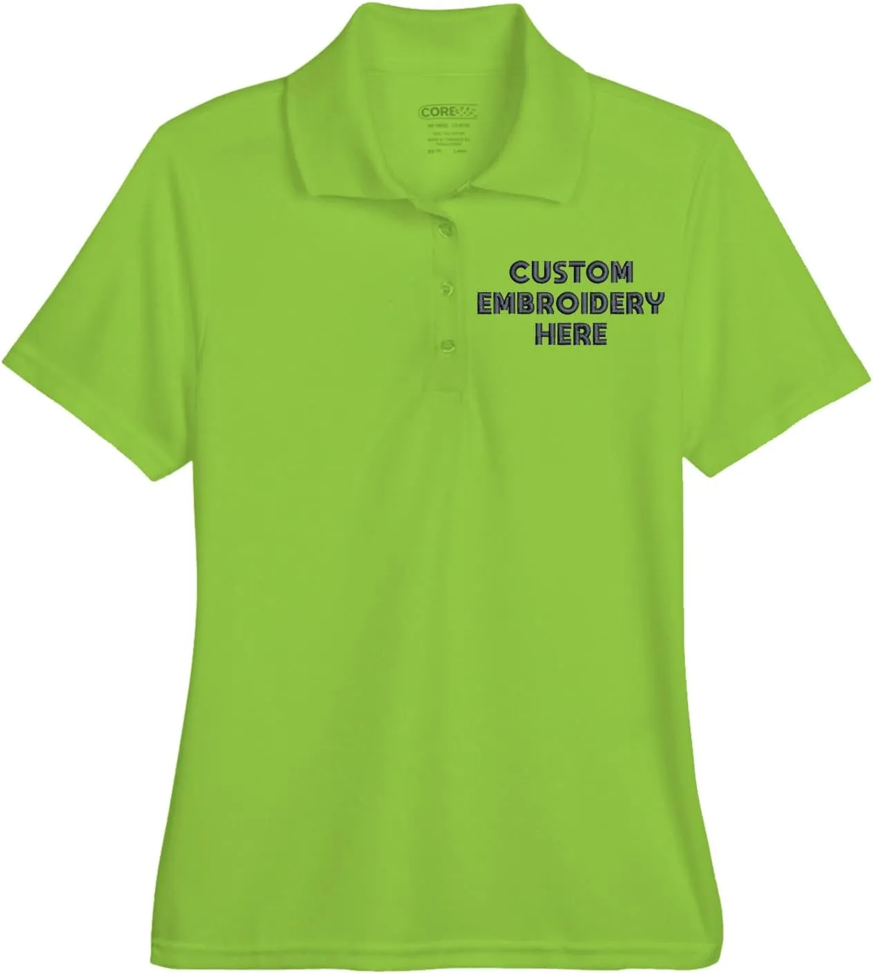 Custom Embroidered Women's Dri Fit Polo Shirt, Personalized Business Logo Shirt, Ladies Performance Polos, Women Golf Shirt