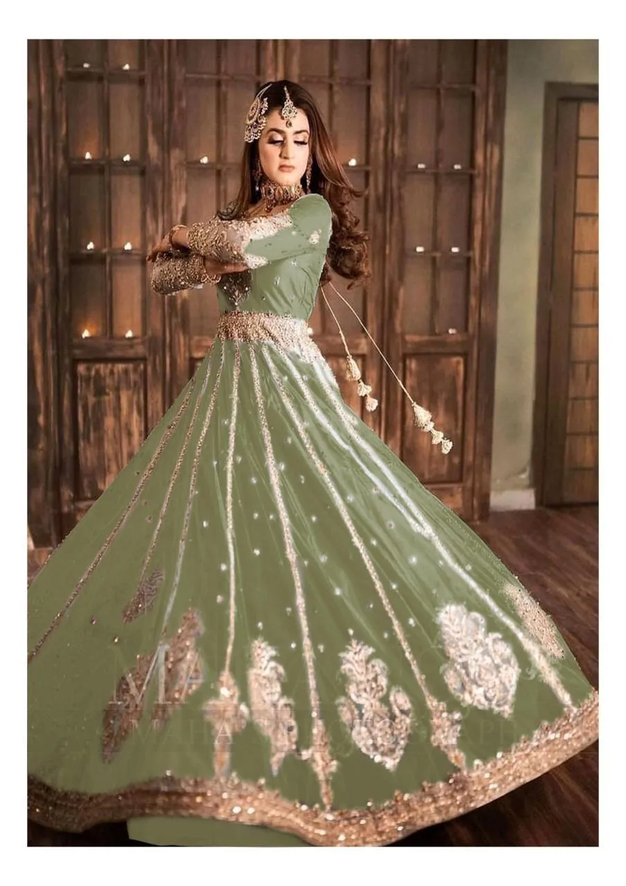 Stylish Hira Mani Net Frock - Enhance Your Ensemble with Elegance