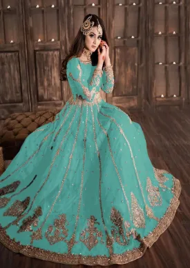 Stylish Hira Mani Net Frock - Enhance Your Ensemble with Elegance