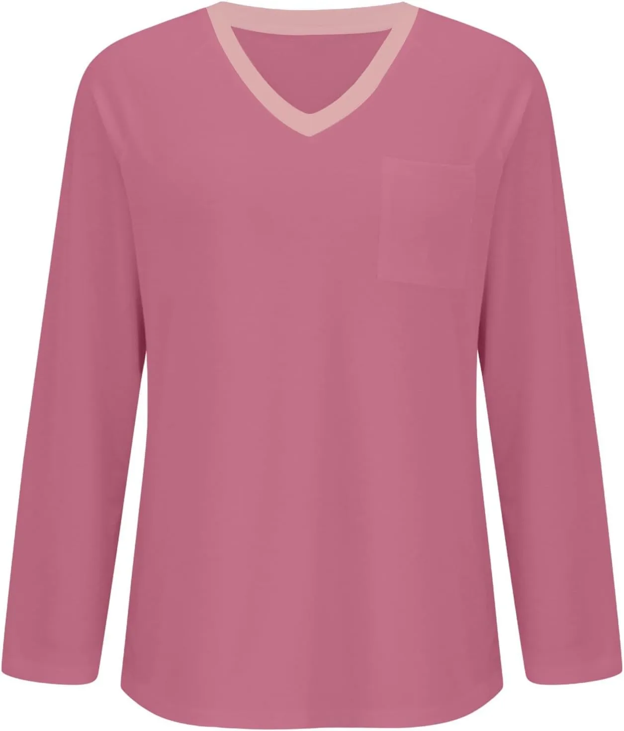 Long Sleeve Shirts for Women V Neck Boho Dressy Casual Tops Lightweight Sweatshirts Pullover Going Out Fashion Blouses