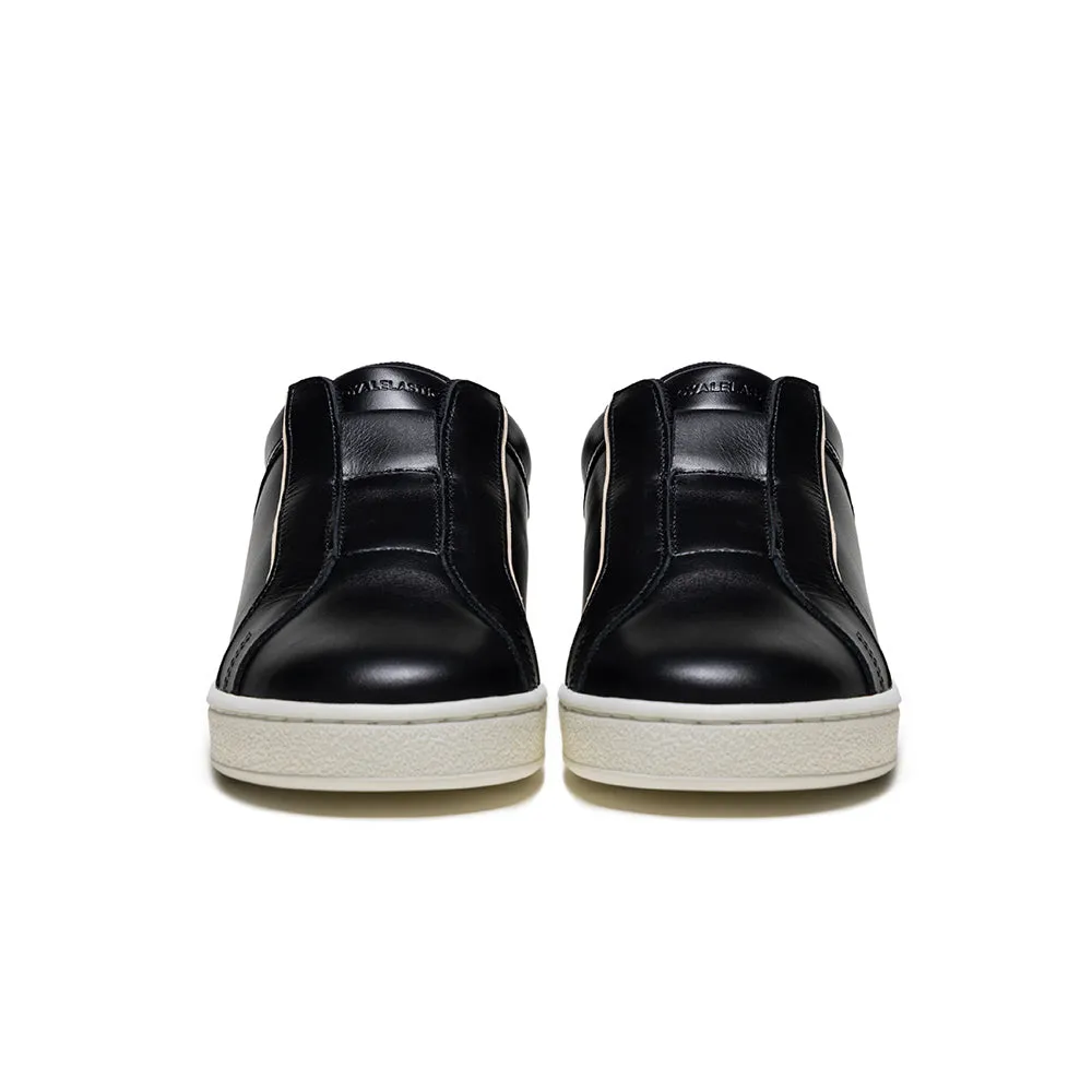 Mens Duca Stylish Black and Brown Leather Sneakers - Model 06842-997