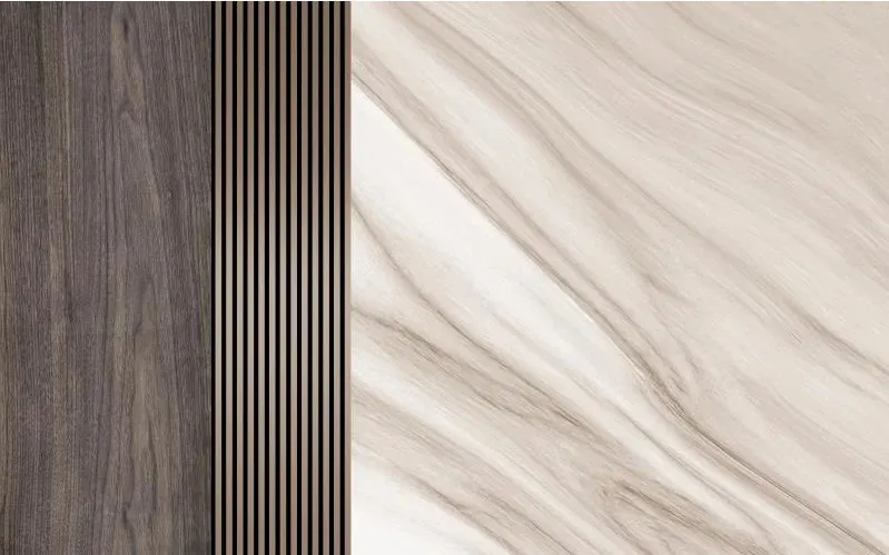 Nordic Leaf Print Modern Wallpaper