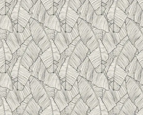 Nordic Leaf Print Modern Wallpaper