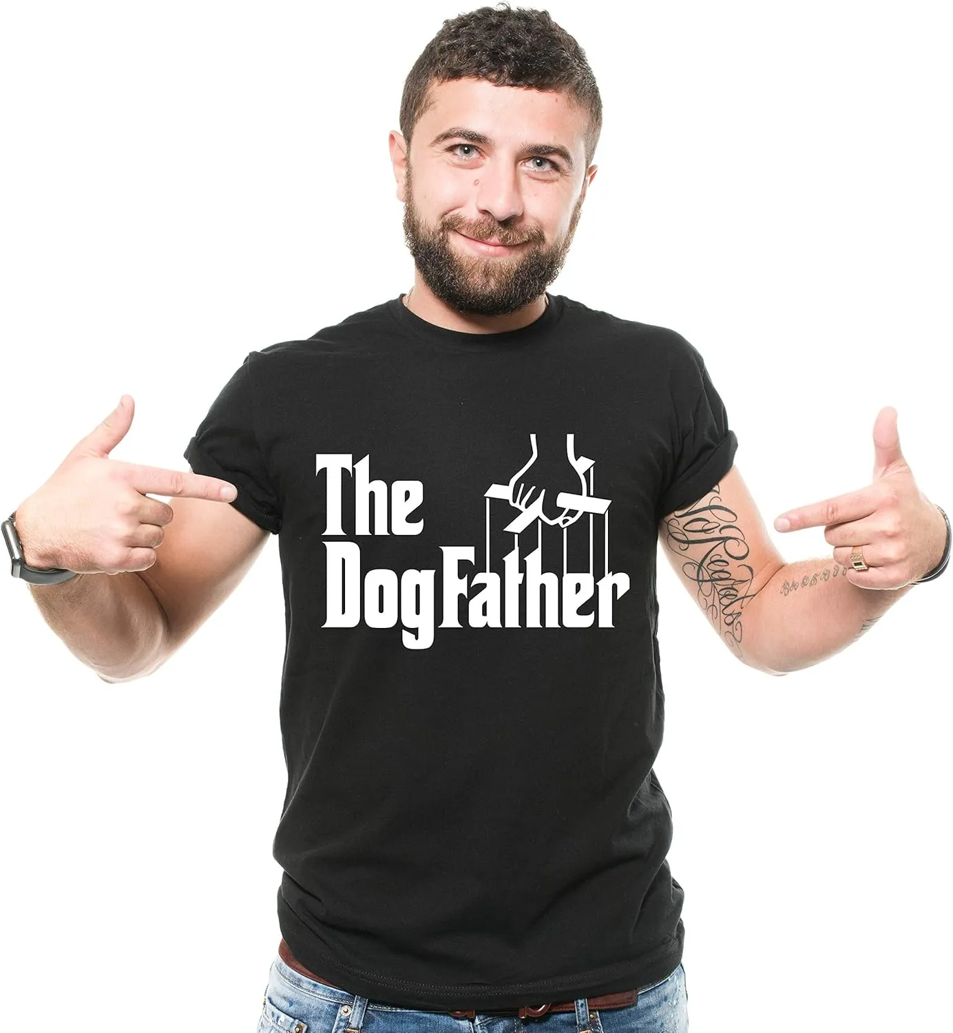 Silk Road Tees Dogfather T-Shirt Pet Lover Dog Owner Tee Shirt