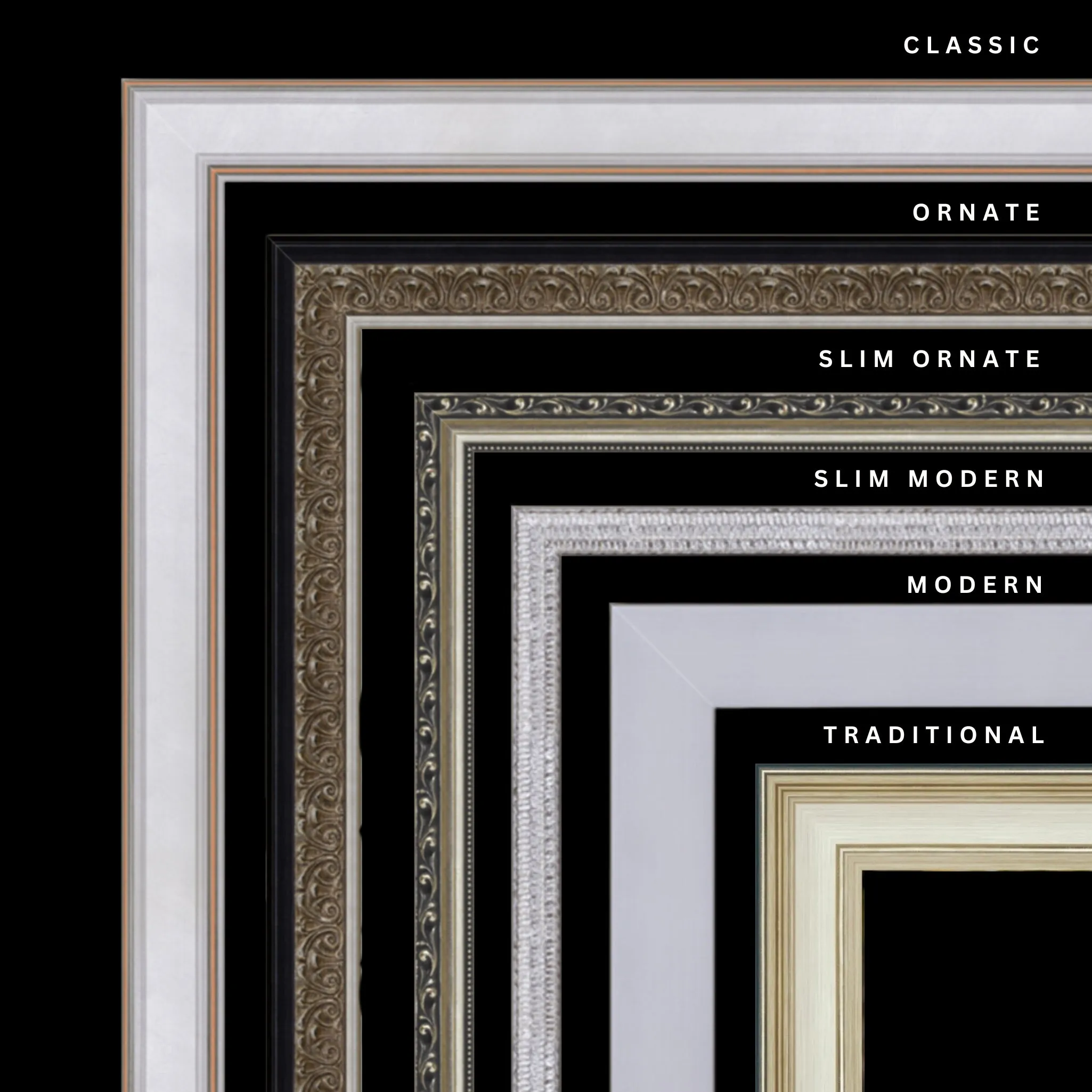 Silver 41x30 Picture Frame Ornate Traditional Classic Antique