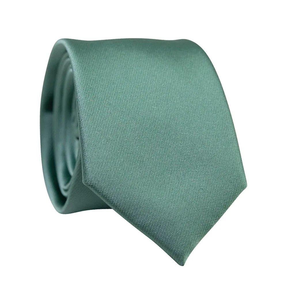 Solid Sage Satin Tie