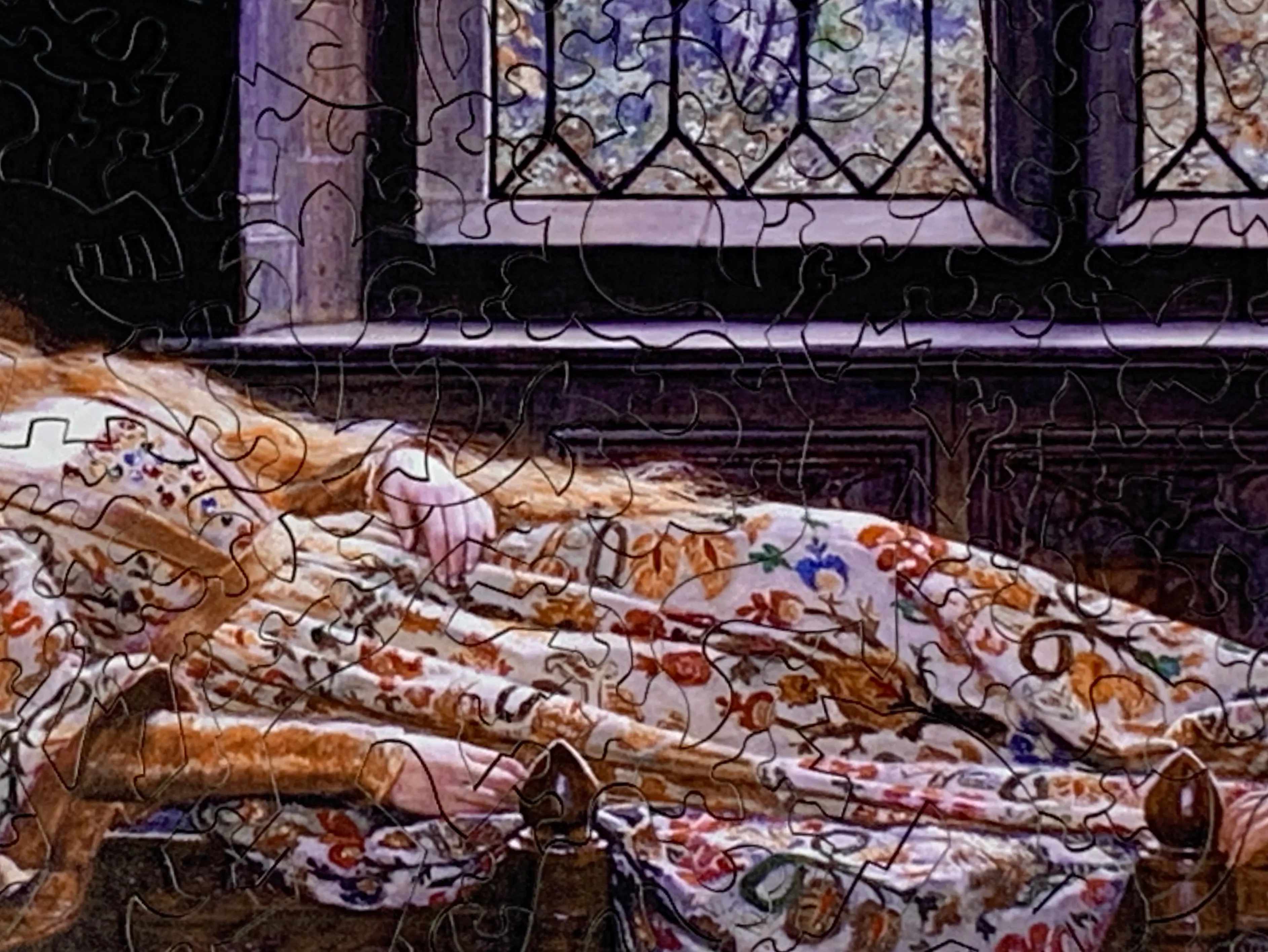 The Sleeping Beauty by John Collier (437 Piece Wooden Jigsaw Puzzle)
