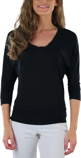 ToBeInStyle Women's Classic Boat Neck Dolman Style Tops