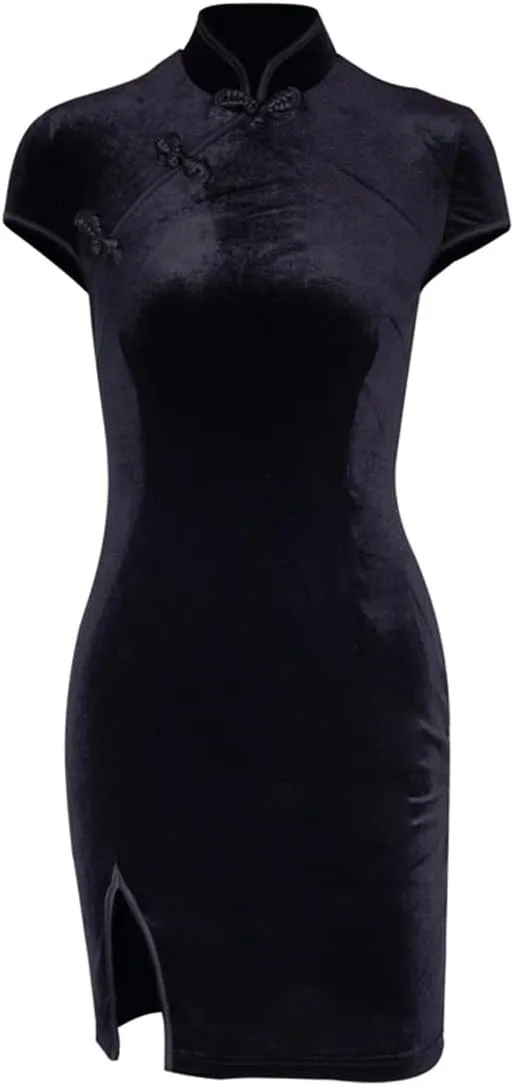 Women Gothic Dress Punk Halloween Vintage Harajuku Velvet Lace Y2k Mall Goth A-Line Dresses